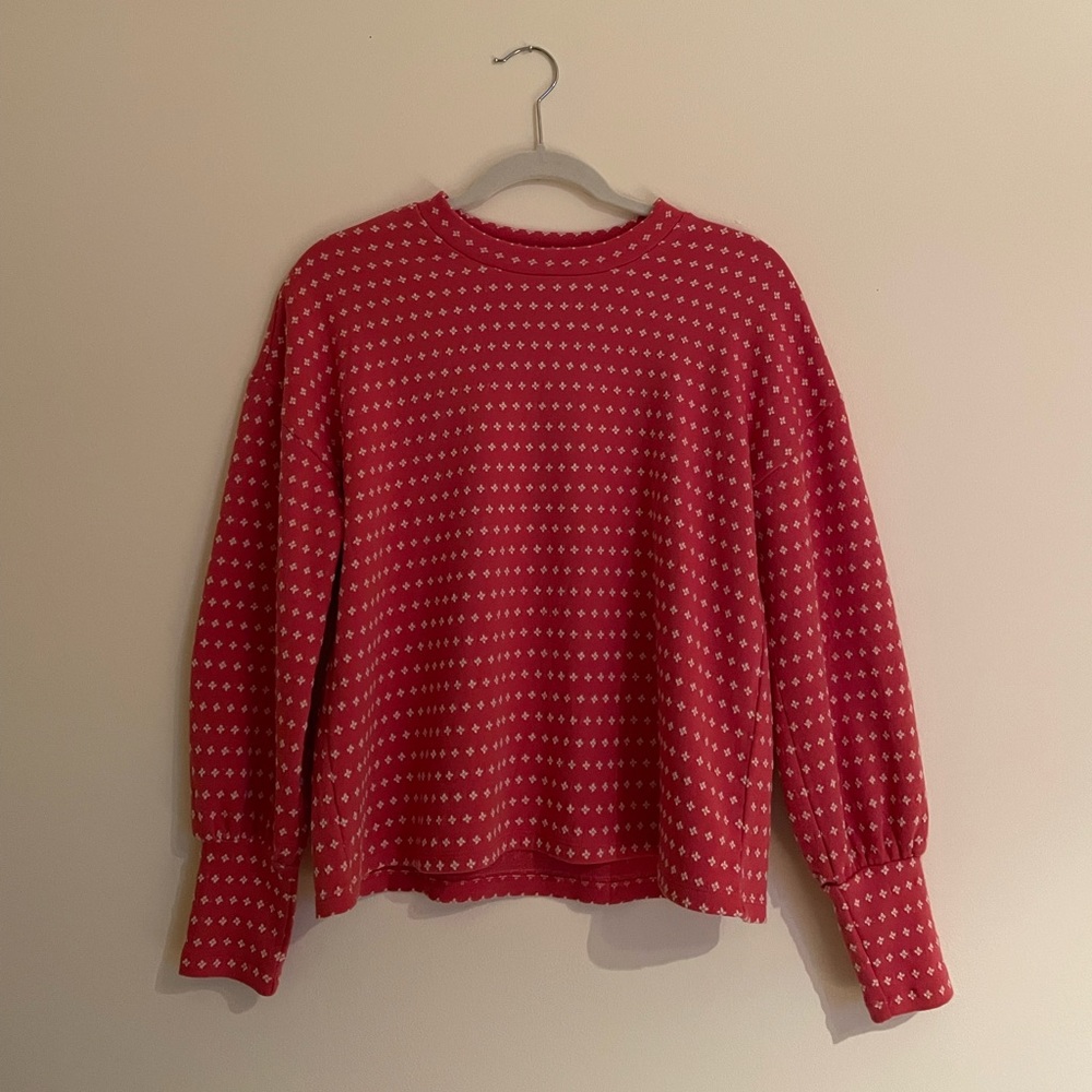Madewell Floral Jacquard Puff-Sleeve Top
